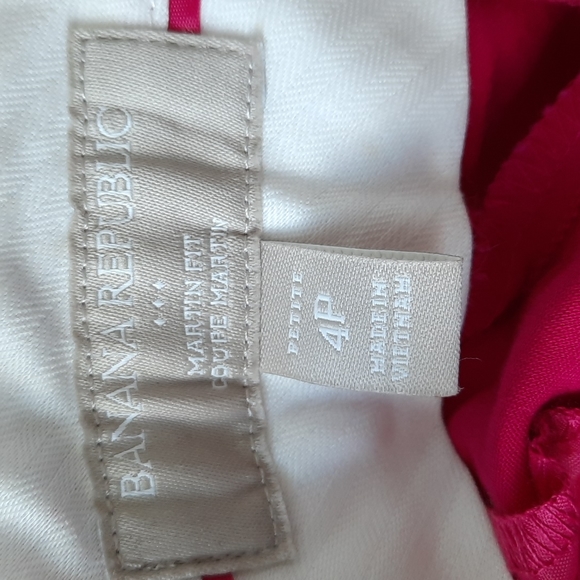 BANANA REPUBLIC Martin Fit Pink Ankle Pants Petite. Size 4P. - Picture 9 of 11